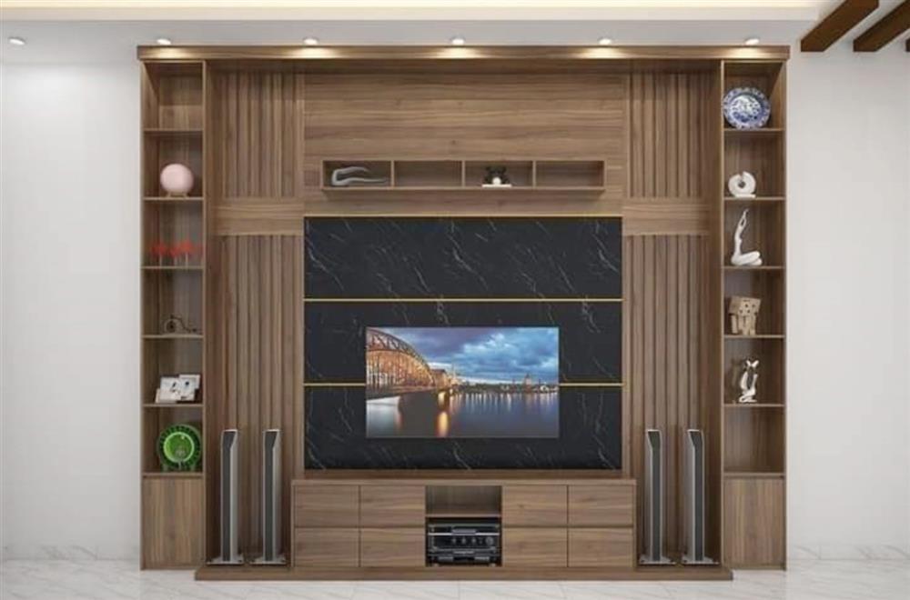 Vách ốp trang trí giúp tạo điểm nhấn cho bức tường